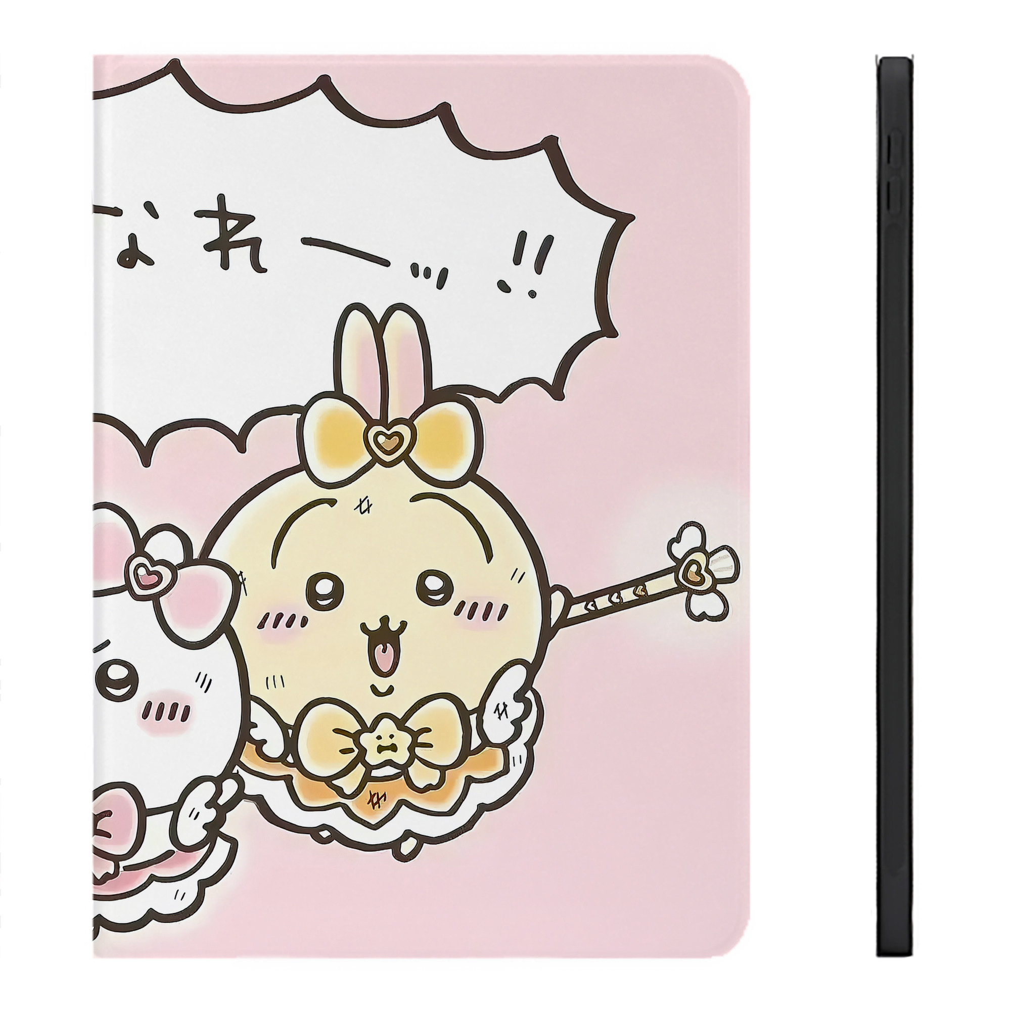 （画像用） ちいかわ Chii-kawa IPadケース ペンホルダー付き ブックスタイルデザイン